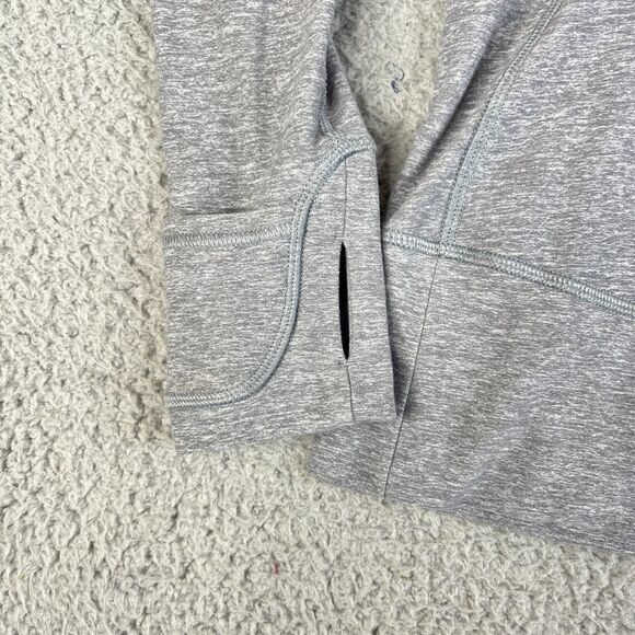 Lululemon Think Fast Shirt Womens 10 Pullover 1/2 Zip Performance Top Thumbholes - Picture 5 of 12